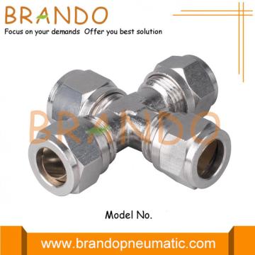 Union Cross Brass Pneumatic Compression Ferrule Fittings