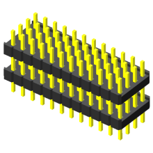 Conector de plástico doble de cuatro filas de cabezal de clavija de 2.00 mm