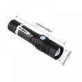 Small Zoom LED Flashlight with USB harging