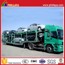 Skeleton Frame Carbon Steel Semi Transport 6 Car Trailer