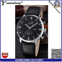 Moda YXL-065 Men′s reloj calendario Michanical lujo reloj cuero acero relojes