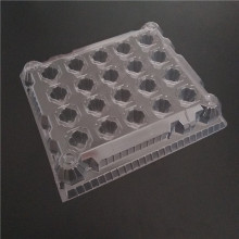 Clear transparent plastic refrigerator egg holder tray for 65-70g eggs