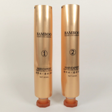 Tubo de plástico dourado de alumínio de alta qualidade para embalagem cosmética