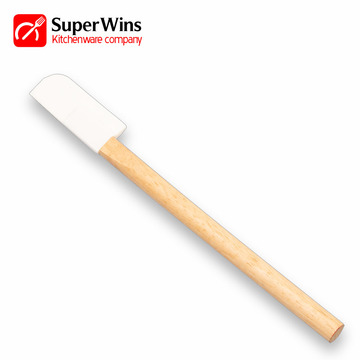 Heat Resistant Baking Spatula Silicone With Wooden Handle