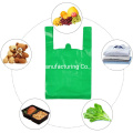 T-shirt com alça transparente por atacado Lixo Alimentos Vegetais Embalagem Sacola de compras de supermercado