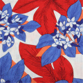 Pure linen fabric with big flower printing