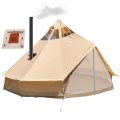 5M Canvas Yurt Bell Tent for 6-8 Persons