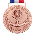 Antique Finish Bronze Medals With Ribbon