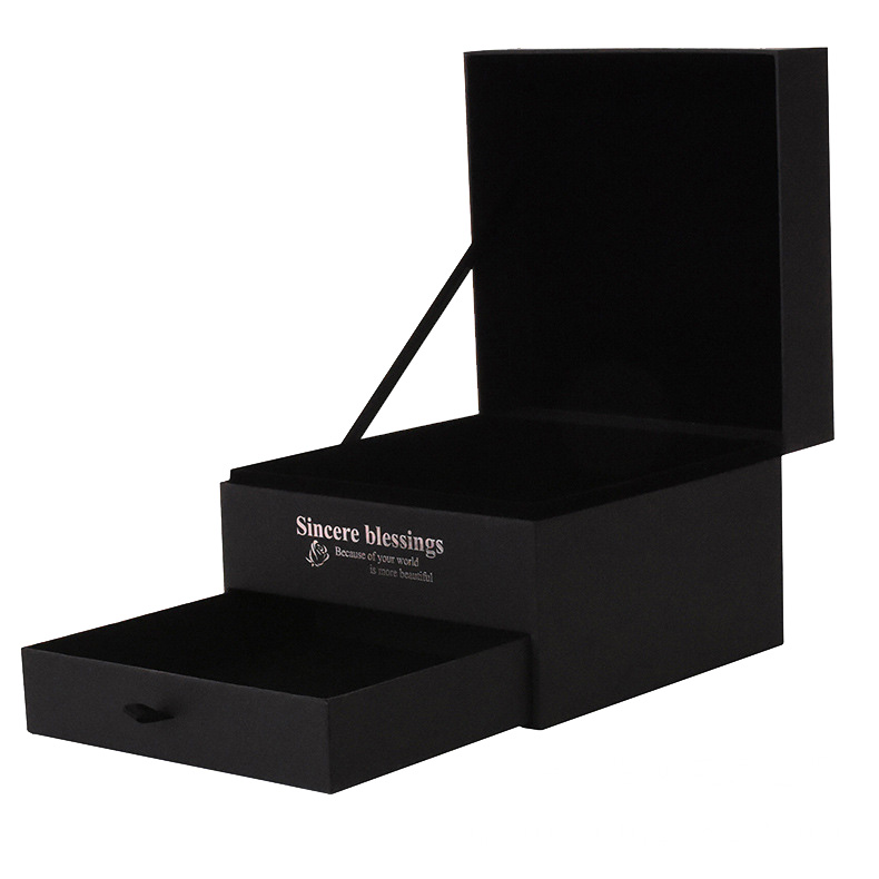 Black Paper Card Rigid Gift Box