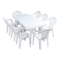 Cadeira plástica personalizada e molde de mesa