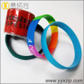 Custom reflective silicone slap and segmented bracelet