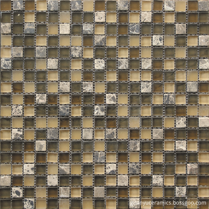 Small Chip Stone Glass Mixed Mosaic Tile