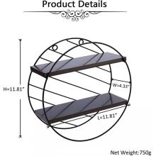 Estanterías de pared de estilo geométrico de madera rústica