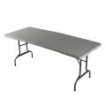 Table en plastique blanc bi-pli de 60 pouces