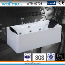 Rechteckige Freistehende Whirlpool Massage Badewanne mit Jacuzzi Funktion (WTM-02708)