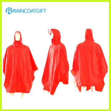 100 % polyester PVC revêtement vélo pluie Poncho Rpy-051