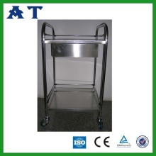 Two layers Collapsible stainless steel Instrument trolley