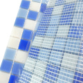 Mixed White Blues Glass Mosaic Swimming Pool Tiles