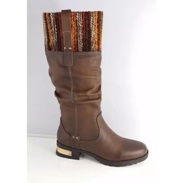 Bottes plates au nouveau style à genou plat pour dames