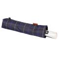 Navy Check Print 3 Folding Umbrella