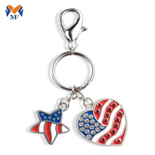 Metal Company Logo USA Logo Heart Keychain
