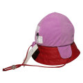 Star Solid Red PU Rain Hat with Strap for Children