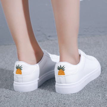 PU Leder Ananas Schuhe Stickerei Patch Casual