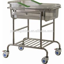 Hospital Beds Stainless Steel Tiltable Infant Bed Wheels Hb-36