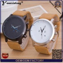 Yxl-380 Business Quartz Watch Mvmt Casual en cuir en acier inoxydable Backcase Mens Women Watch