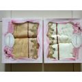 Applique Lace Luxury 3-Piece Bathroom Towel Set