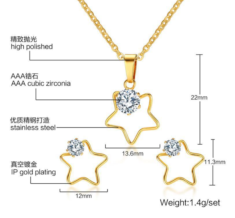 Bridal Gold Pendant Jewelry Sets 