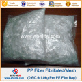 Anti Crack PP Polypropylene Fibrillated Mesh Fiber