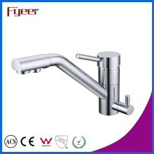 Fyeer Solid Brass 3 Way Chrome Plated kitchen Sink Faucet