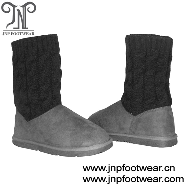 Kids toddler childrens grey long boots with socks