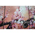 Hand-Painted Abstract Plum Blossom Flower Oil Painting on Canvas Large Modern Wall Art Decoration