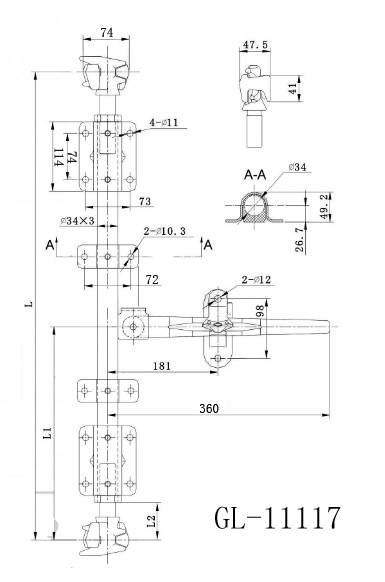 Cargo Trailer Box Body Parts Locks Assembly with Cheap Price