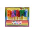 13pcs golden podwer happy birthday letter candle