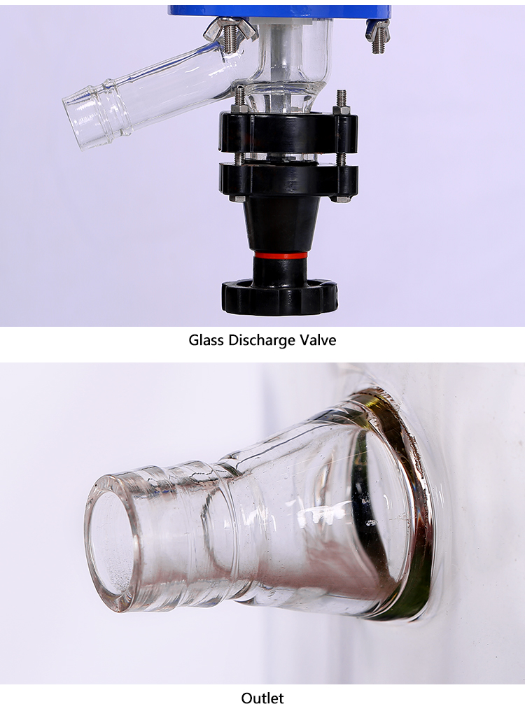 Chemical vacuum double-layer glass reactor series