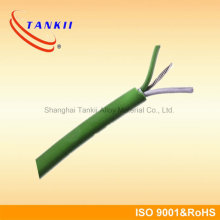 Green color TC extension cable with screened copper braided wire