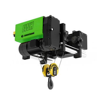 Low headroom electric wire rope hoist