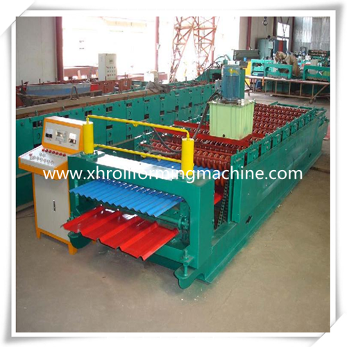 Double Layer Corrugated Tile Roof Roll Forming Machine