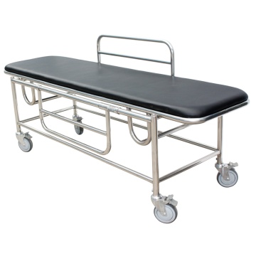 Chariot de patient hospitalier en acier inoxydable