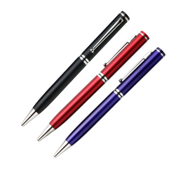 Bolígrafo de pluma de metal con insignia personalizada