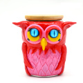 Red Owl Glass Storage Jar