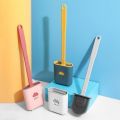 Removable Bottom Flat Head Toilet Brush Bathroom