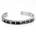 Custom Mens Stainless Steel Cuff Speedometer Bracelet