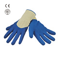 cotton knit safety work glove with latex coated