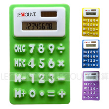 Calculadora de presente dobrável de silicone de tamanho mini tamanho 8 com ímã (LC519A)