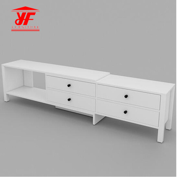 Sapce Saving Adjustable Wood TV Table Set Design