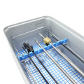 Autoclave perforated sterilization tray with silicone